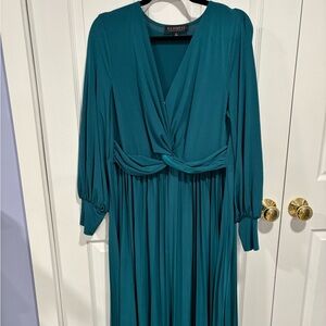 Eloquii Teal Long Sleeve Dress